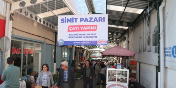 Bozdoğan’da Simit Pazarı Sokağı düzenleme çalışması tamamlandı