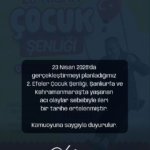 Efeler Çocuk Şenliği ertelendi