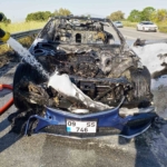 Germencik’te araç küle döndü