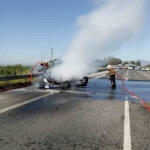 Germencik’te araç küle döndü