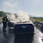 Germencik’te araç küle döndü