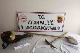 İzinsiz kazı yaptı, suçüstü yakalandı