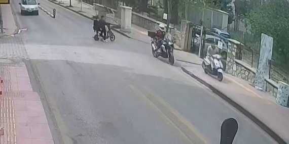 Kaldırımdan kaçtı, 500 bin liradan oldu