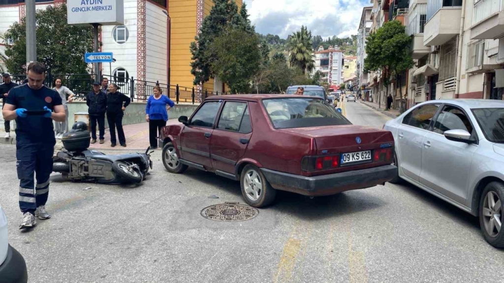 motosiklet ve otomobil carpisti 1 yarali 740c465c93d1