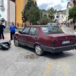 Motosiklet ve otomobil çarpıştı: 1 yaralı