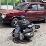 Motosiklet ve otomobil çarpıştı: 1 yaralı