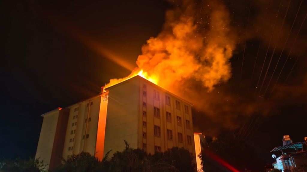nazilli fen lisesi yurdu yangin
