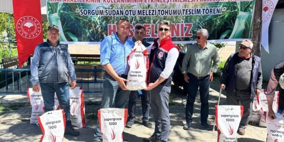 Silajlık mısıra alternatif olan sorgum otu üreticilere dağıtıldı