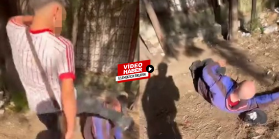 Sokakta uyuyan adamın yüzüne tekme attılar!