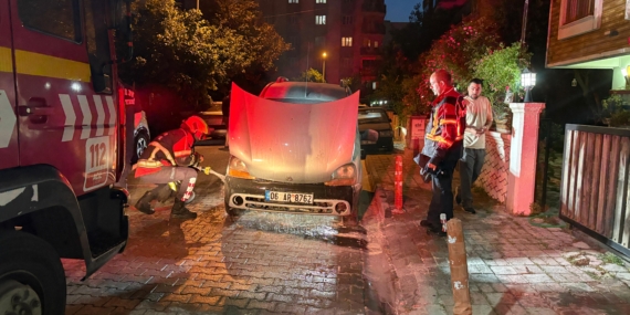 Aydın’da park halindeki otomobil yandı!