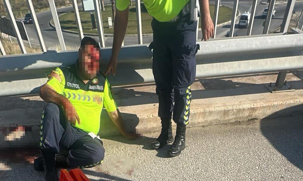 Otoyol jandarması ölümden döndü!
