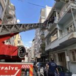 dar merdivenden indirilemeyen hastanin imdadina itfaiye ekipleri yetisti 461ff213c6c6
