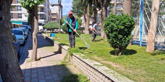 Efeler’de yeşil alanlarda çalışmalar sürüyor