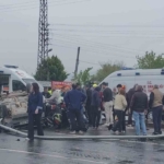 Takla atan otomobil ters döndü: 2’si çocuk 5 yaralı