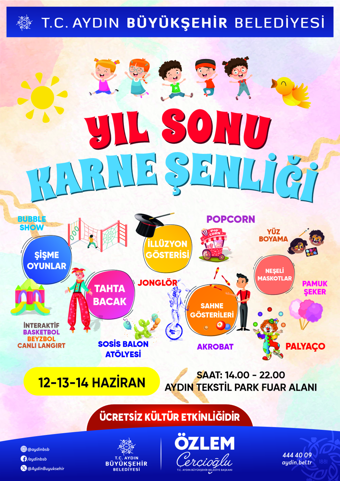 BAŞKAN ÇERÇİOĞLU’NDAN ÖĞRENCİLERE TATİL HEDİYESİ:YIL SONU KARNE ŞENLİĞİ BAŞLIYOR 1 GORSEL 1