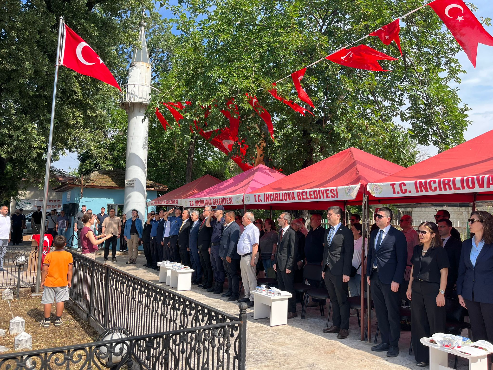 Aydın’ın İncirliova ilçesinde Erbeyli Şehitleri İlk Kurşun Abidesinde anma etkinliği oldu.