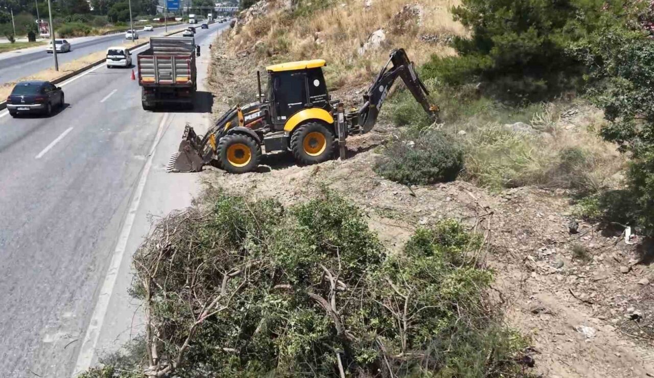 Aydın Orman İşletme’den yangınlara karşı yol kenarı temizliği 2 Aydın Orman İşletme’den yangınlara karşı yol kenarı temizliği