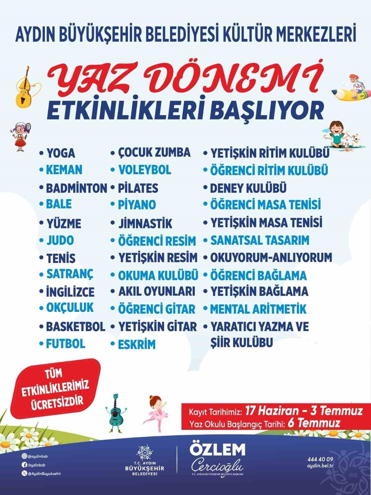 Aydınlı çocuklar yaz tatilinde eğlenirken öğrenecek