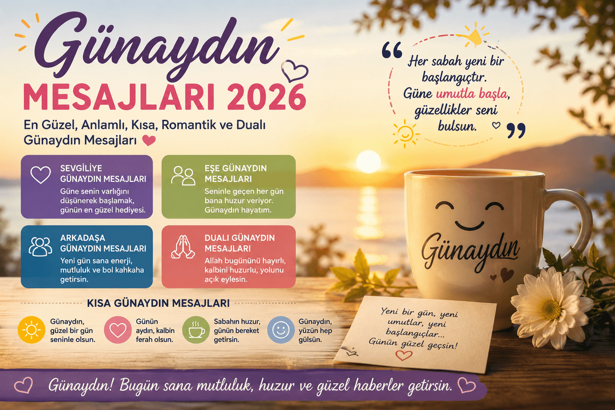 Günaydın Mesajları 2026: En Güzel, Anlamlı, Kısa ve Romantik Günaydın Mesajları
