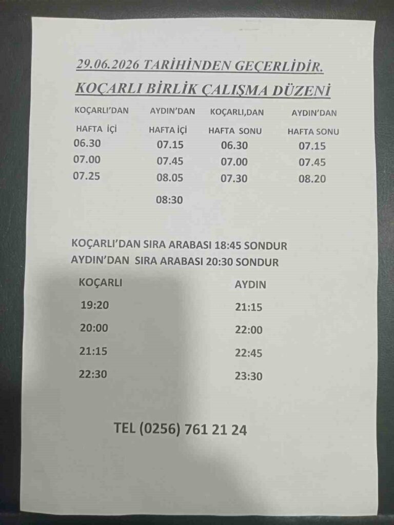 kocarli aydin hattinda minibus saatleri guncellendi bfeaa4d704b1