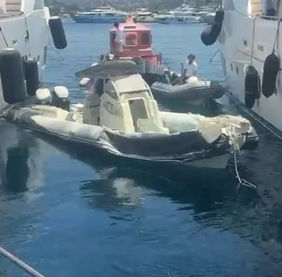 Gaz kolu takılı kalan şişme bot, rıhtıma çarparak patladı: 1 yaralı
