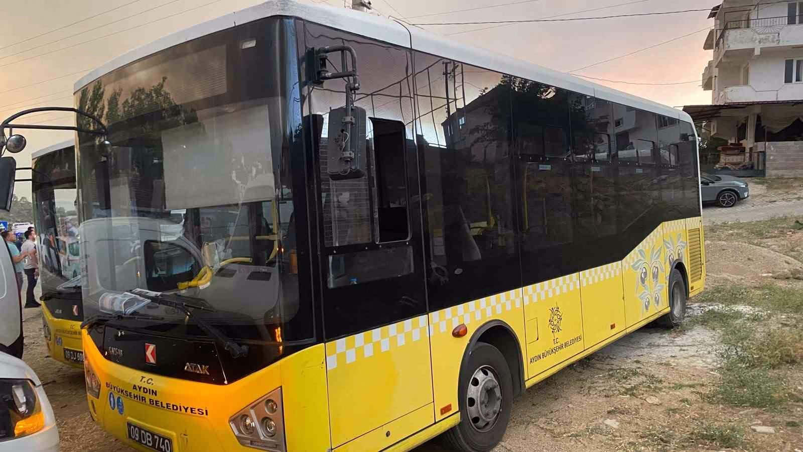 Aydın Büyükşehir otobüsleri tahliye için beklemede 2 Aydın Büyükşehir otobüsleri tahliye için beklemede