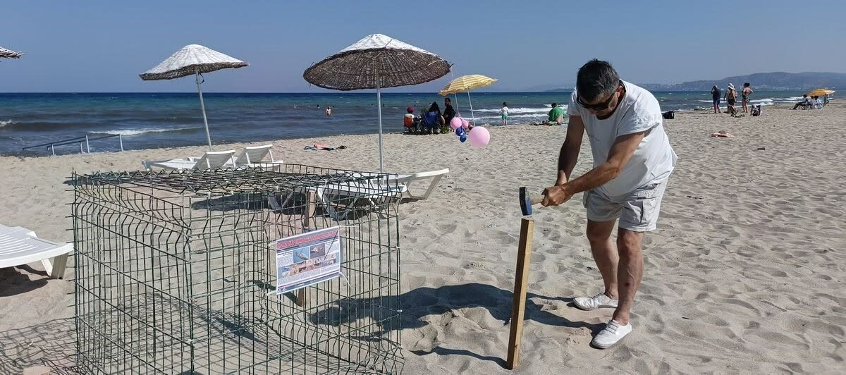 Kuşadası’nda caretta carettalardan umutlandıran yuva