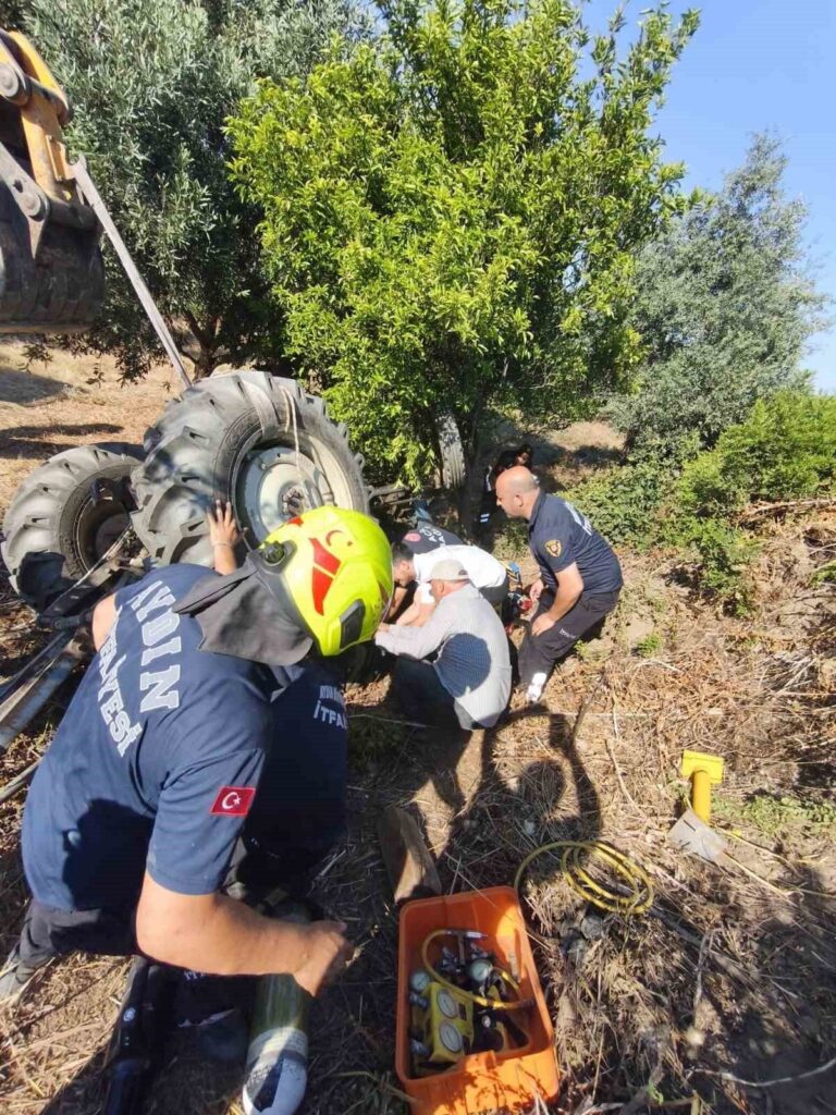 traktorun altinda kalan sahis ekiplerin calismasiyla kurtarildi edb428a8d125