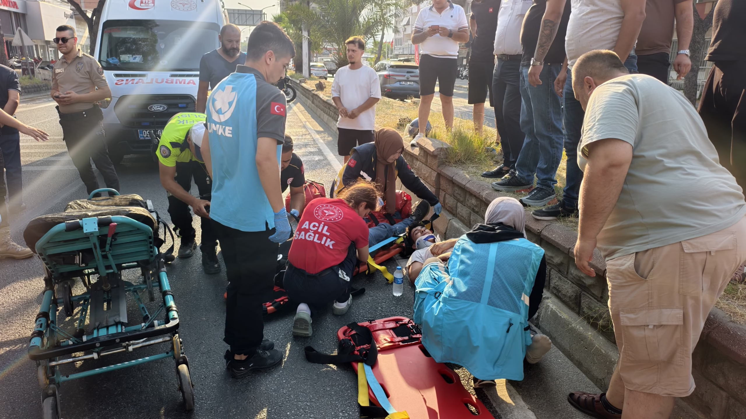 Nazilli’de motosiklet kazası: 2 yaralı