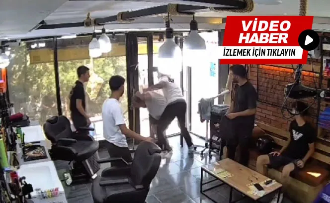Berbere bıçakla girdi, hayatının dayağını yedi