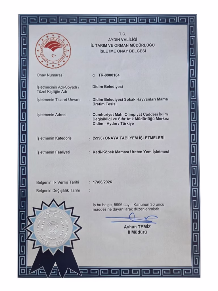 didimin mama uretim tesisine onay belgesi verildi 5ce62cdd1f40