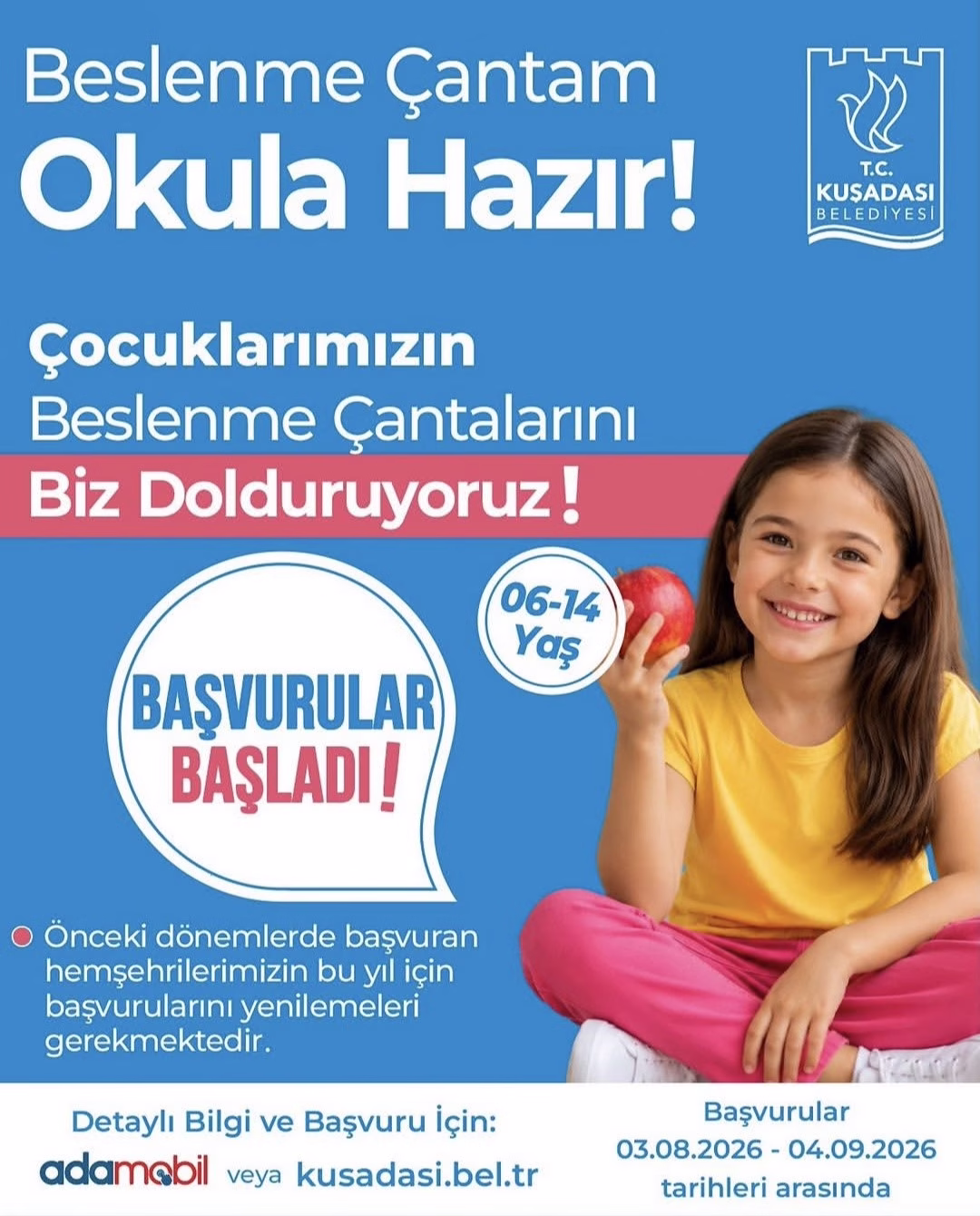 Kuşadası Belediyesi’nden öğrencilere yeni eğitim yılı desteği