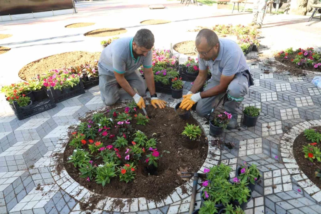 nazilli belediyesi kendi yetistirdigi ciceklerle cumhuriyet meydanini susledi 758aa570855d