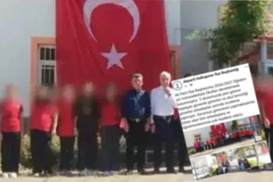 Yok artık: AK Parti ilçe başkanı okulları denetlemiş!