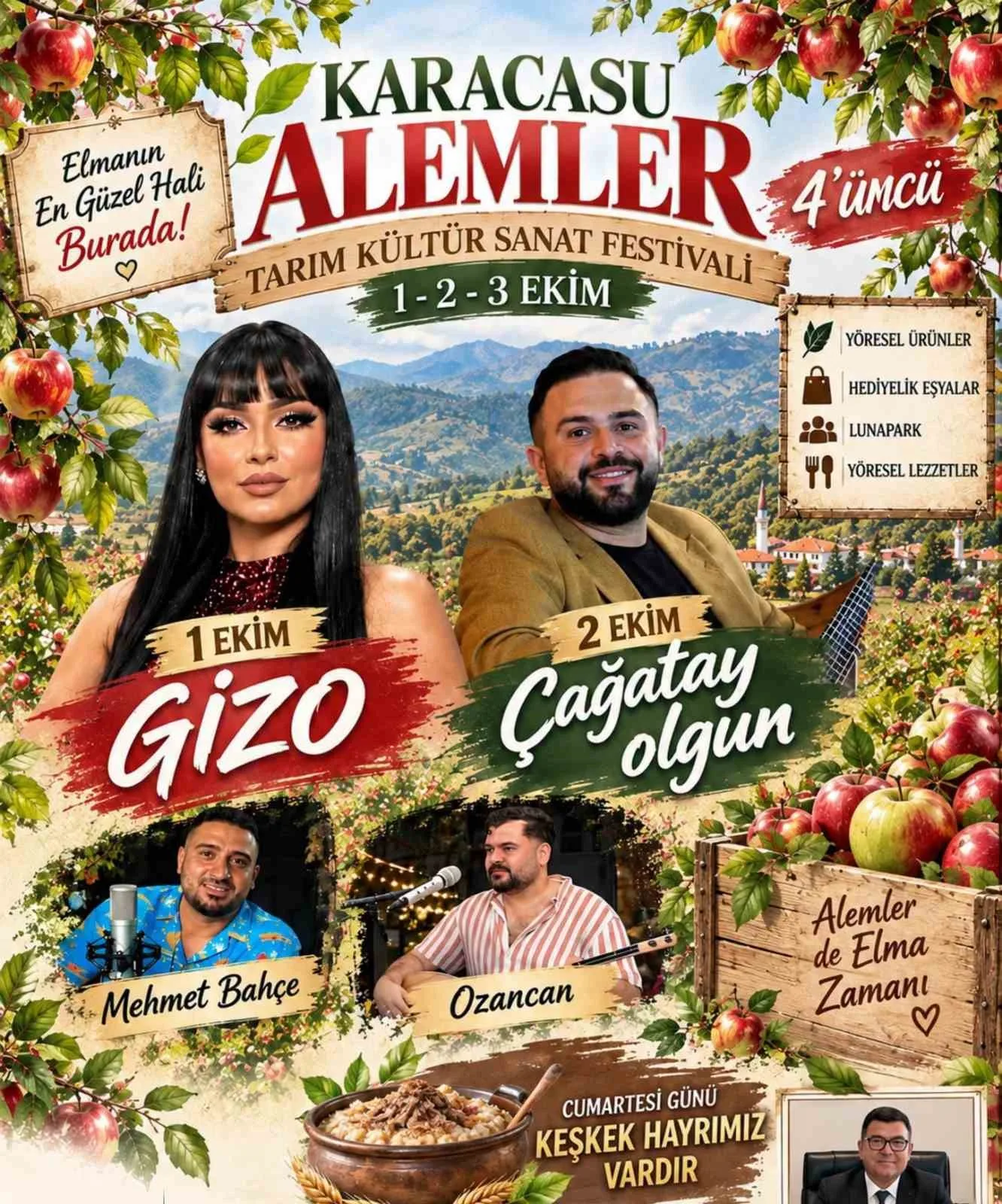 Karacasu’da Elma Festivali için geri sayım başladı