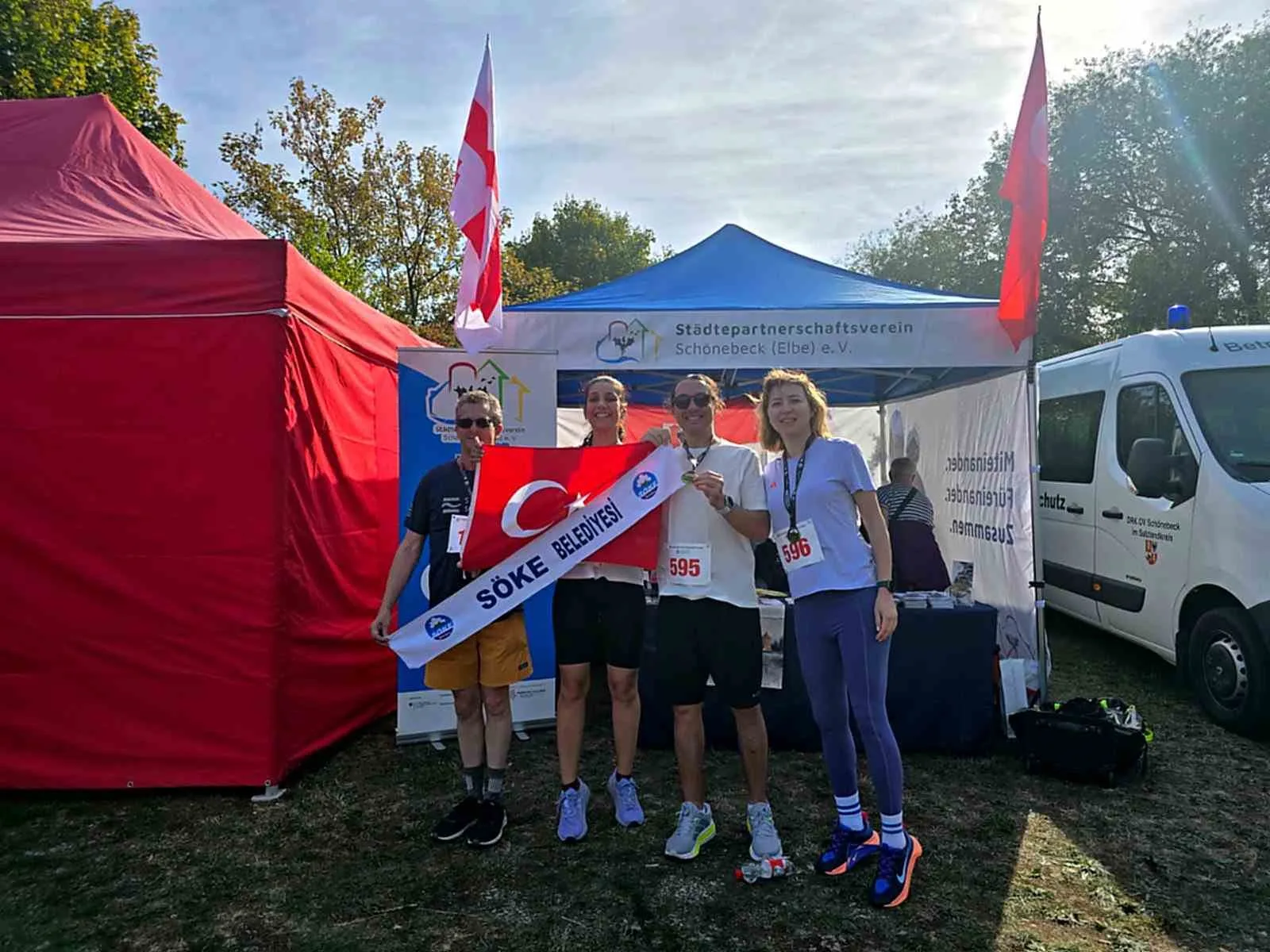 Söke’nin Kardeş Şehri Schönebeck’te dostluk için koşuldu
