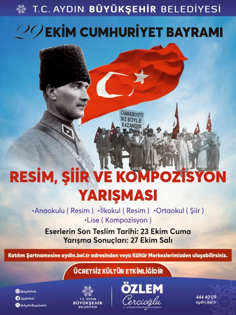 aydinda gencler cumhuriyeti resim siir ve kompozisyonla anlatacak f7563d784388