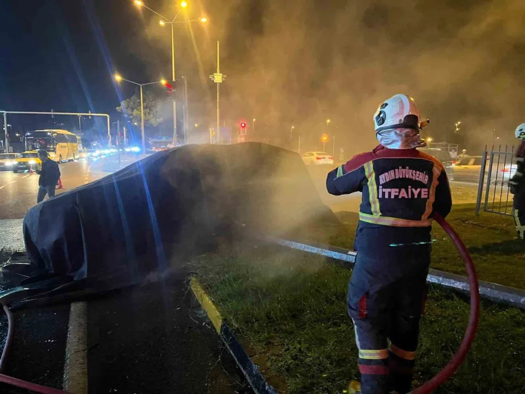 elektrikli arac yanginlarina karsi aydin buyuksehir itfaiyesinden ozel donanim 75af7150706b