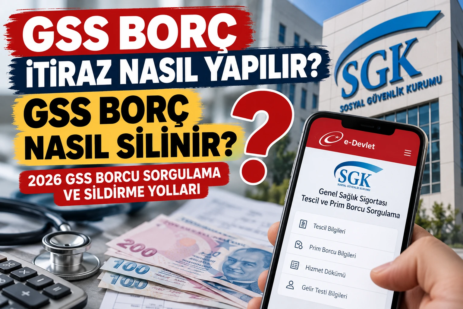 GSS borç itiraz nasıl yapılır? GSS borç nasıl silinir? 2026 GSS borcu sorgulama ve sildirme yolları